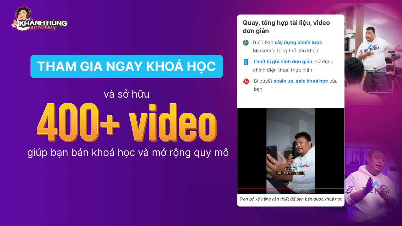 Sở hữu nhiều video bài giảng khóa học kinh doanh khóa học